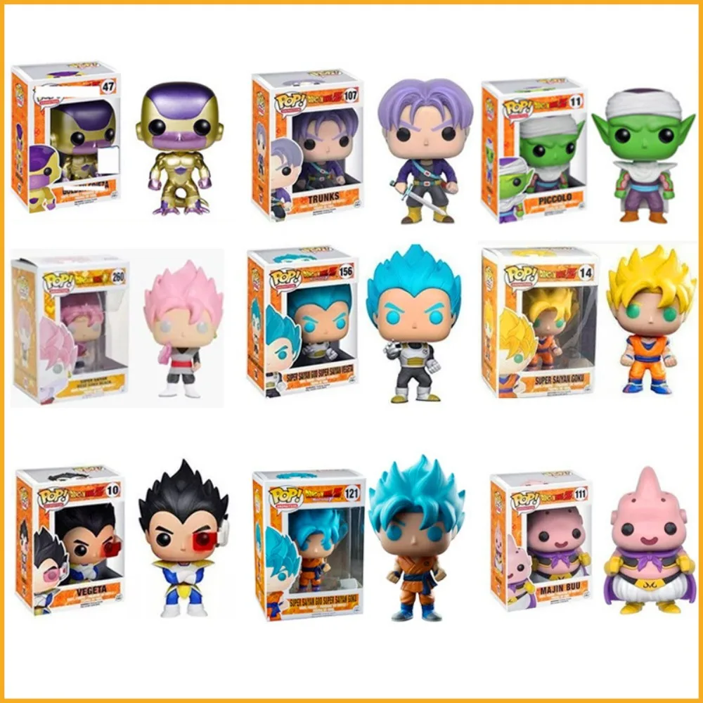 thumbnail image 5 of FUNKO POP Figuras de acción de Dragon Ball Personajes de anime Son Goku Vegeta IV Majin Buu Versión Q Lindo adorno Kit de garaje Regalos para niños, 5 of 5