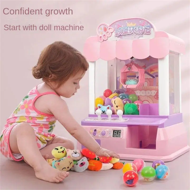 Doll Machine Coin Operated Play Game Mini Claw Catch Toy Machines Dolls Maquina Dulces Children