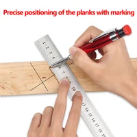 3pcs/set 2.8mm Metal Woodworking Pencil Deep-hole Marker Mechanical Pen Built-in Pencil Sharpener for Marking Tools Supplies 3