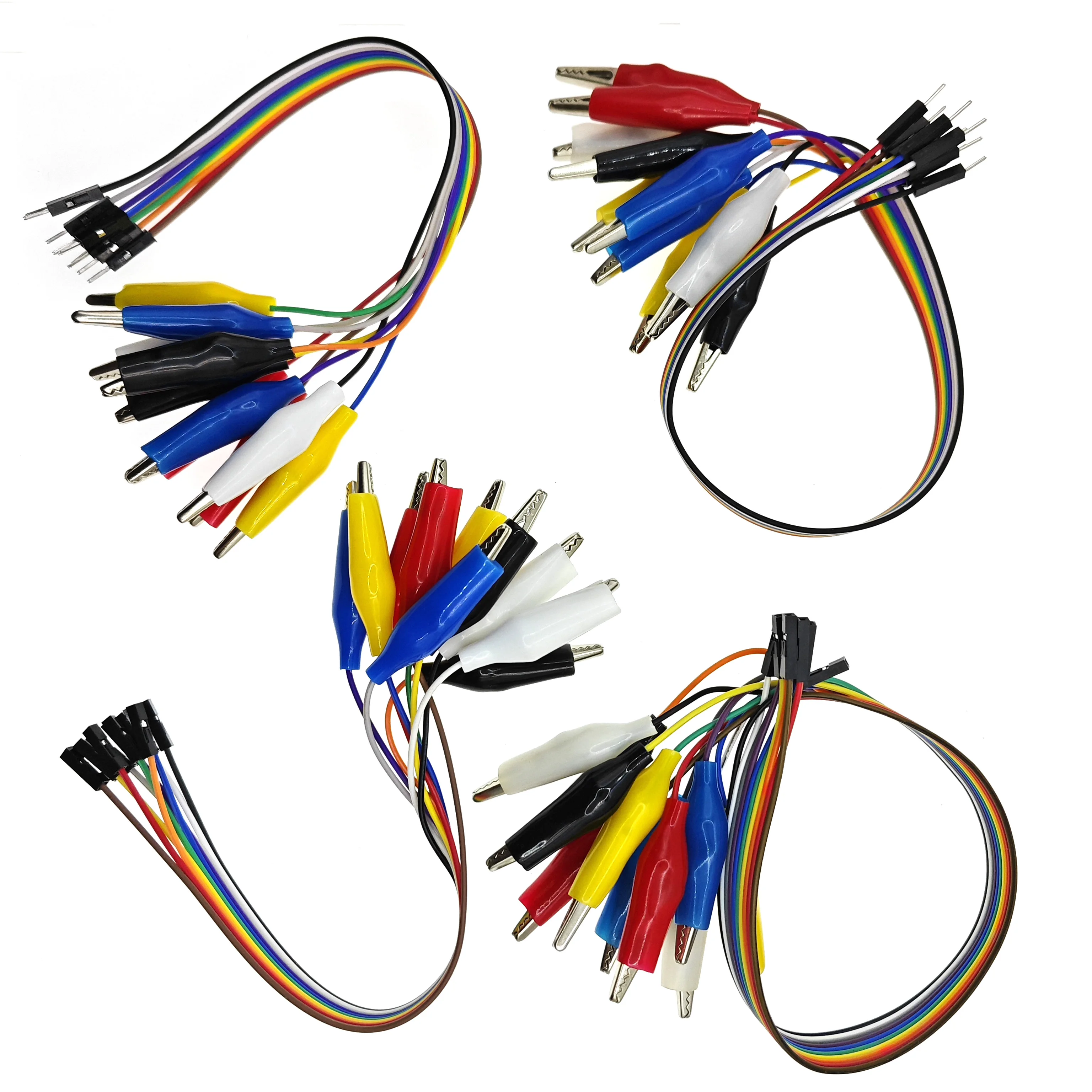 Color DuPont wire with alligator clip, DuPont male and female head to alligator clip wire, test clip wire connection wire 2