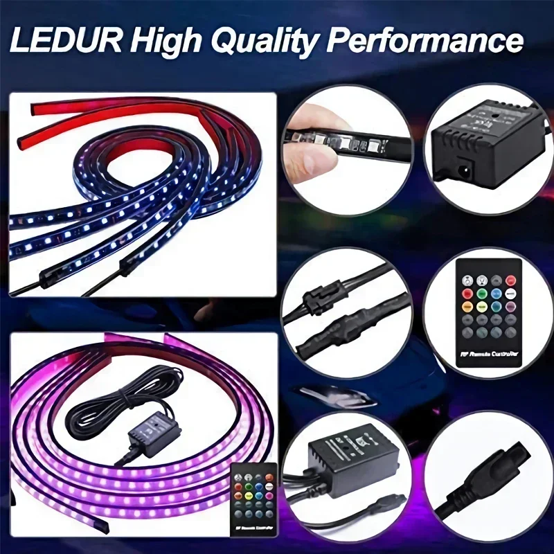 RGB LED Underglow Flexible Strip Lights 2