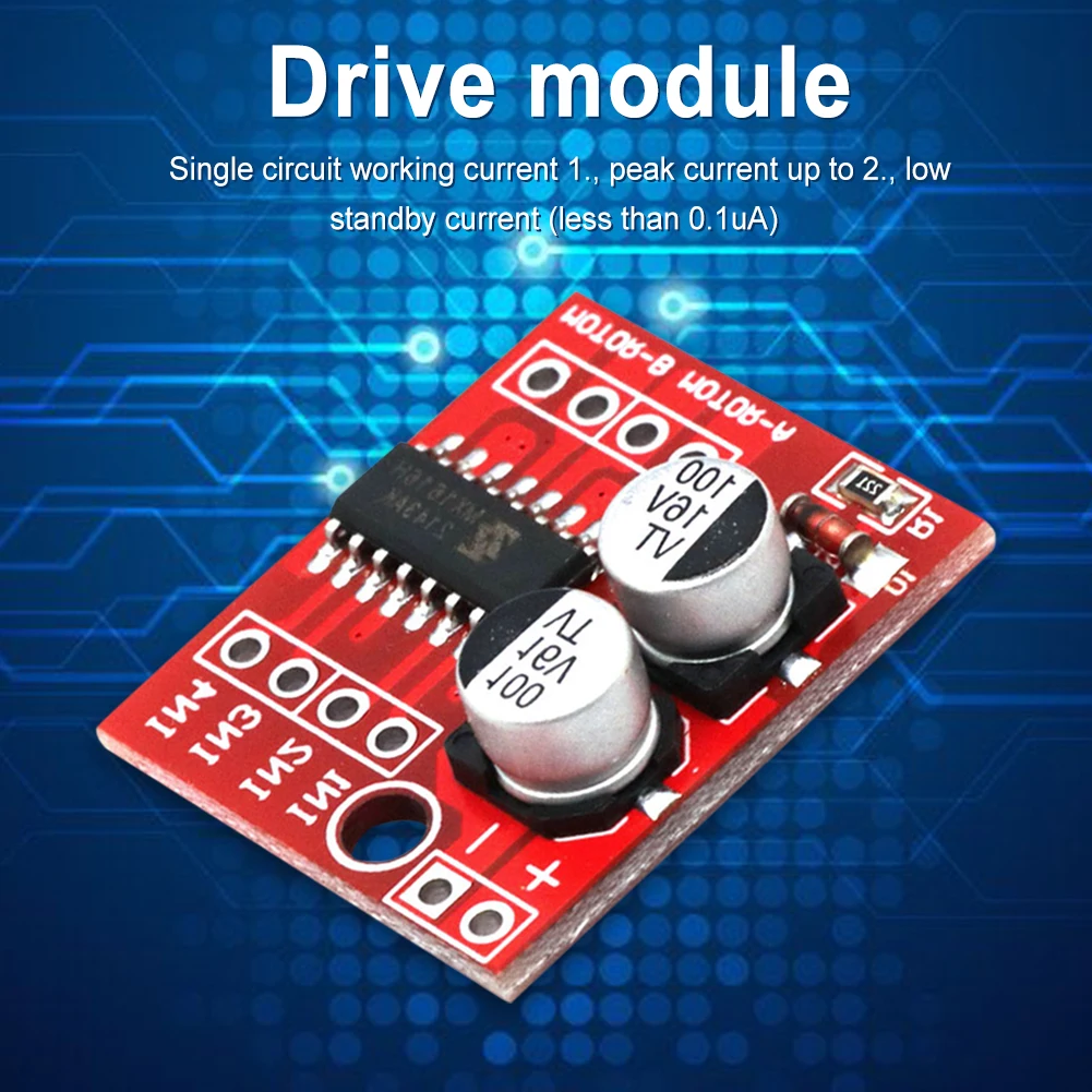 양방향 DC 모터 드라이버 모듈, PWM 속도 듀얼 H-브리지 스텝퍼 모터 드라이버, L298N, DC 2V-10V, 1.5A