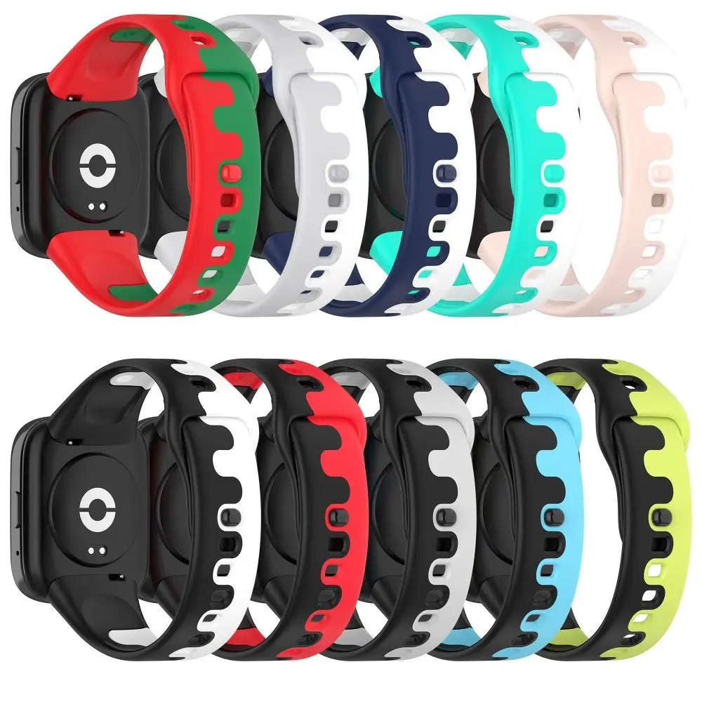 Silicone Watch Strap For Redmi Watch 3 Active Two-Color Smart Watchband Replacement Bracelet for Redmi Watch 3 Active Strap