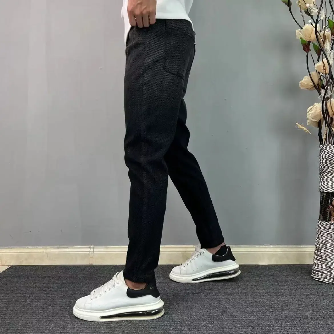 Spring Men's Black Golf Clothing Men Stretch Casual Golf Pants Men Wear Trousers Sport Long Tennis Pants Clothes