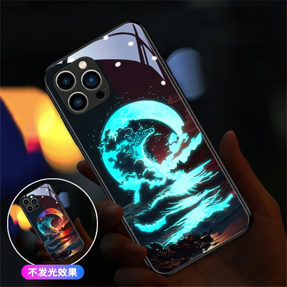 Luxury Fashion Calling LED Flash Lighting Phone Case Smart Cover For Samsung S24 S23 S22 S21 S20 FE Note 10 20 Plus Ultra A54