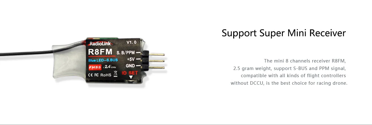 Ce FC RoHS 2 ID SET compatible with all kinds of flight controllers without DCCU