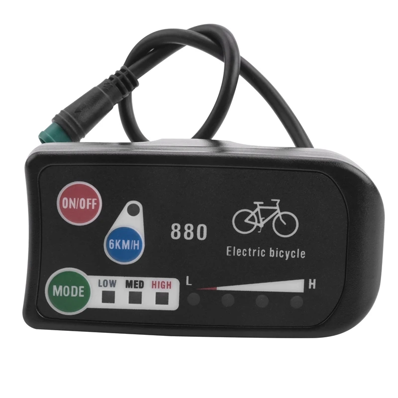 

Electric Bicycle Display 36V 48V Ebike Ligent Control Panel Lcd Display LED880 Waterproof Controller For KT