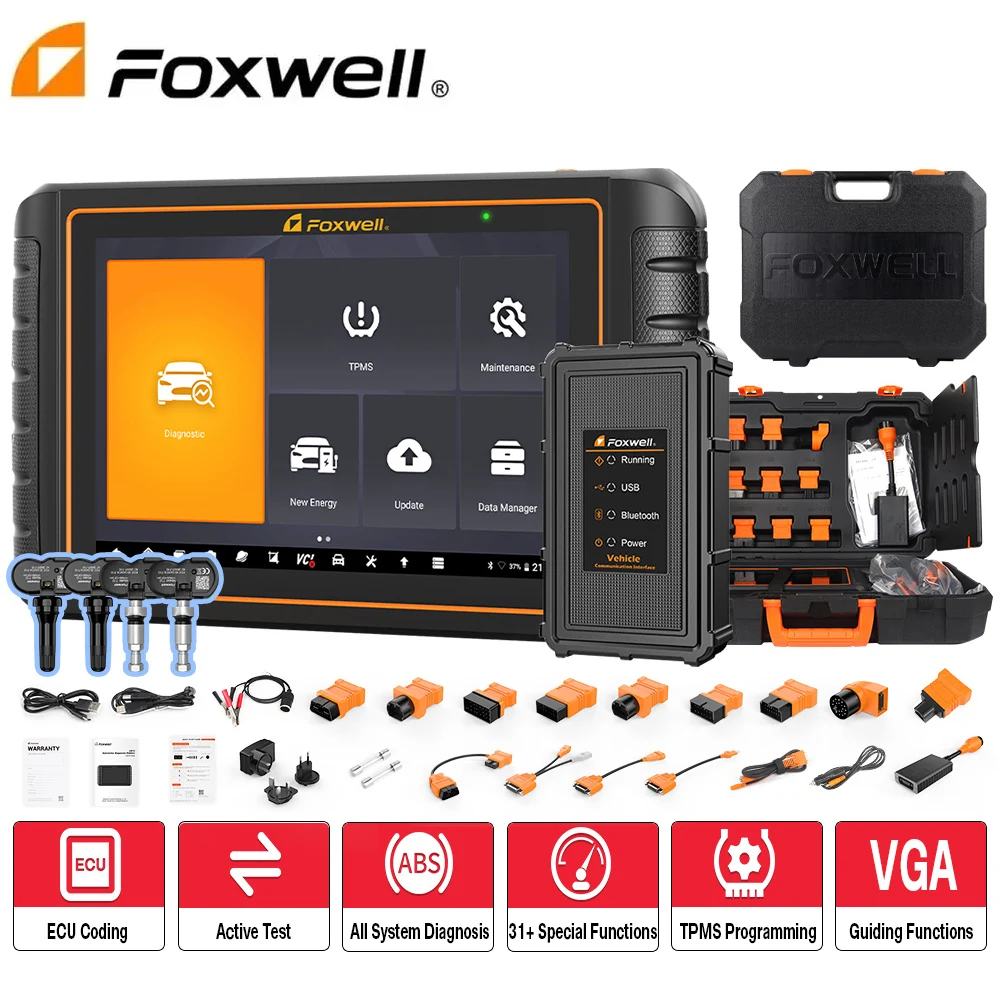 

2024 FOXWELL GT75TS OBD2 Scanner Bi-Directional Scan Diagnostic Tools ECU Coding TPMS Relearn/Activate/Program for Workshop Tool