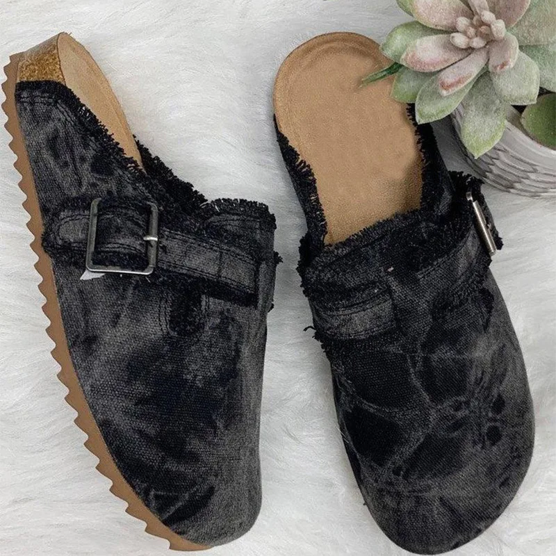 New Fashion Leopard Print Plus Size 43 Slippers 2023 European and AmericanCasual Loafers Ladies Socofy Flat Slip-on Shoes femmes