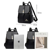 Women Large Capacity Backpack High Quality Leather Vintage Bags for Women School Bags Travel Rucksack Ladies Bookbag Knapsack - Image 4