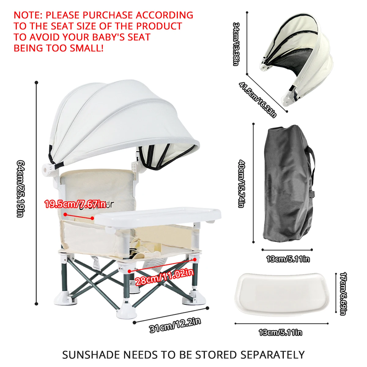 Foldable Baby Feeding & Booster Chair 2