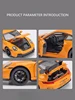 New 1:32 Porsche 911 GT3 Supercar Alloy Car Model With Pull Back Sound Light Children Gift Collection Diecast Toy Model Ornament 6