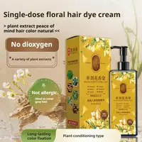 Shampoing de teinture capillaire naturelle longue durée, teinture de parfum Floral à dose unique végétale pour couverture de cheveux gris pour femmes et hommes 2