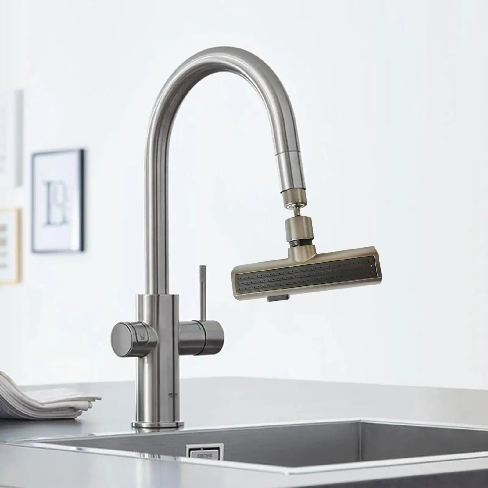 Waterfall Kitchen Faucet Portable 360° Rotatable Rotating Useful Convenient