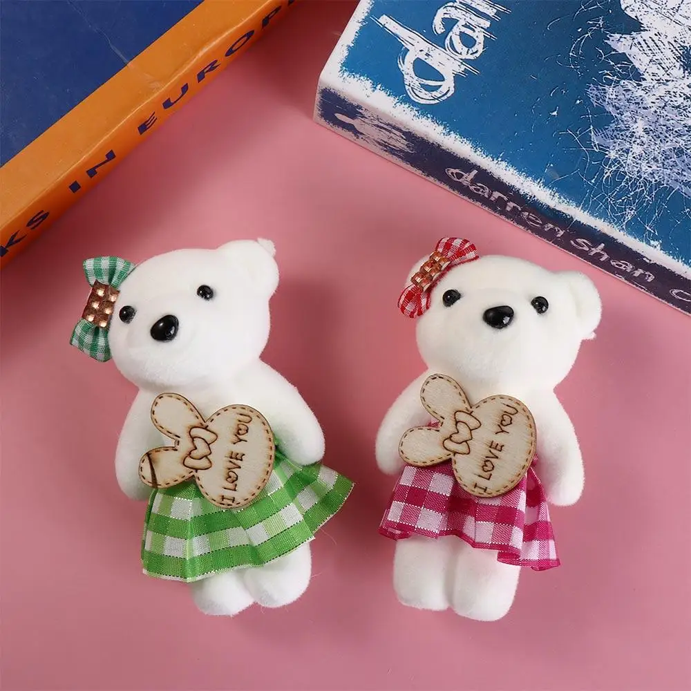 10pcs/bag Kawaii Soft Stuffed Bear Plush Foam Toys 10cm Cartoon Bouquet Doll Mini Bear Doll Toy Small Gift