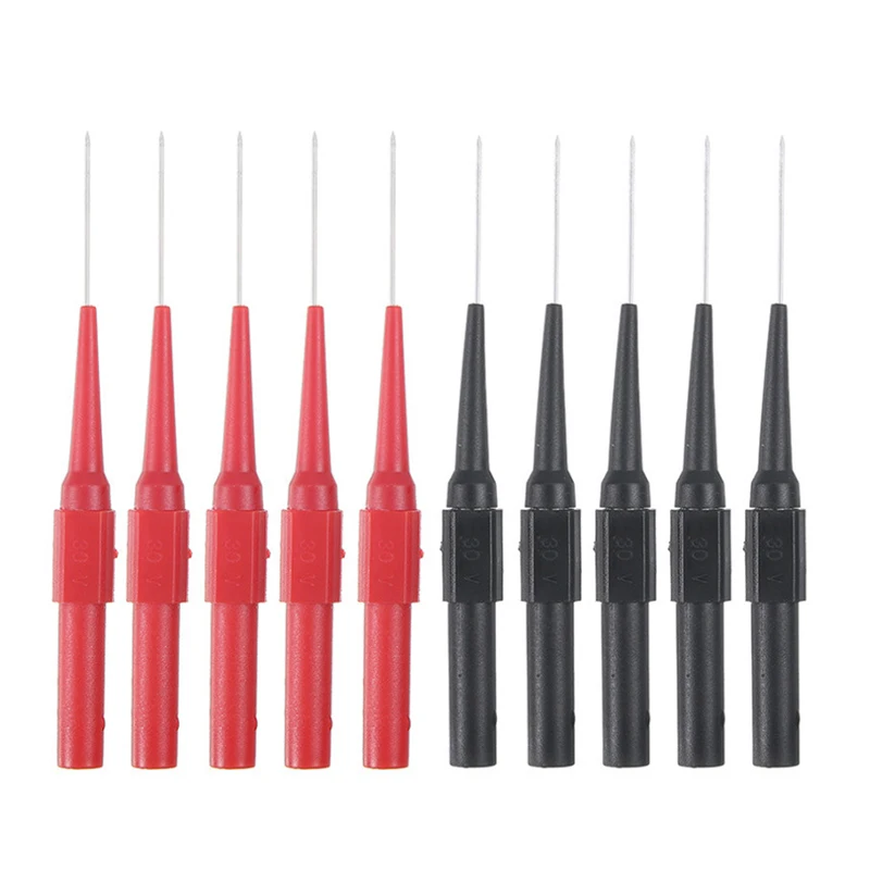 

Multimeter Test Probe Back Probes Insulation Piercing Needles Diagnostic Tools with 4mm Socket Acupuncture Car Tool Kit 30V