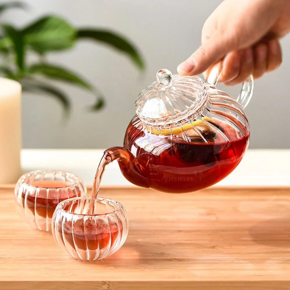 

Transparent Glass Pitcher Crystal Pumpkin Tea Kettle Heat-Resistant Tea Pot Heat-Resistant Tea Pot Teapot Stovetop Teapot