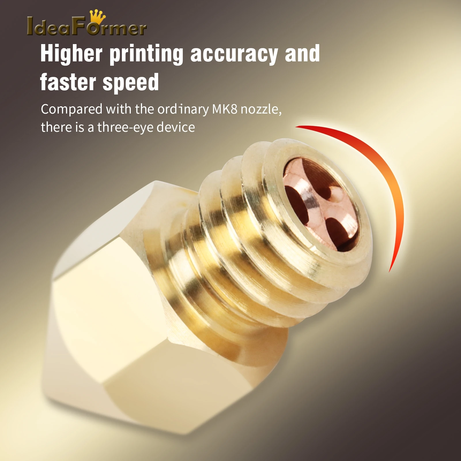 1Pcs CHT MK8 Nozzle 0.4mm High Flow Brass Nozzles M6 Thread For 1.75mm