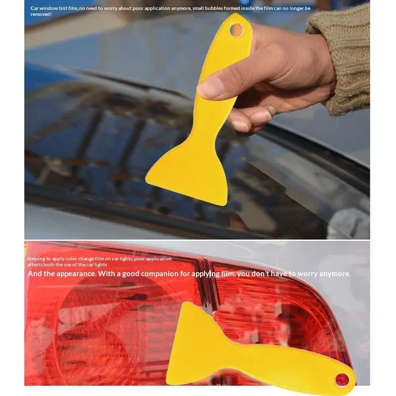 【MO】자동차 윈도우 틴팅 도구 노란색 스퀴지 유리창 필름 헤드라이트 필름 삼각 스퀴지