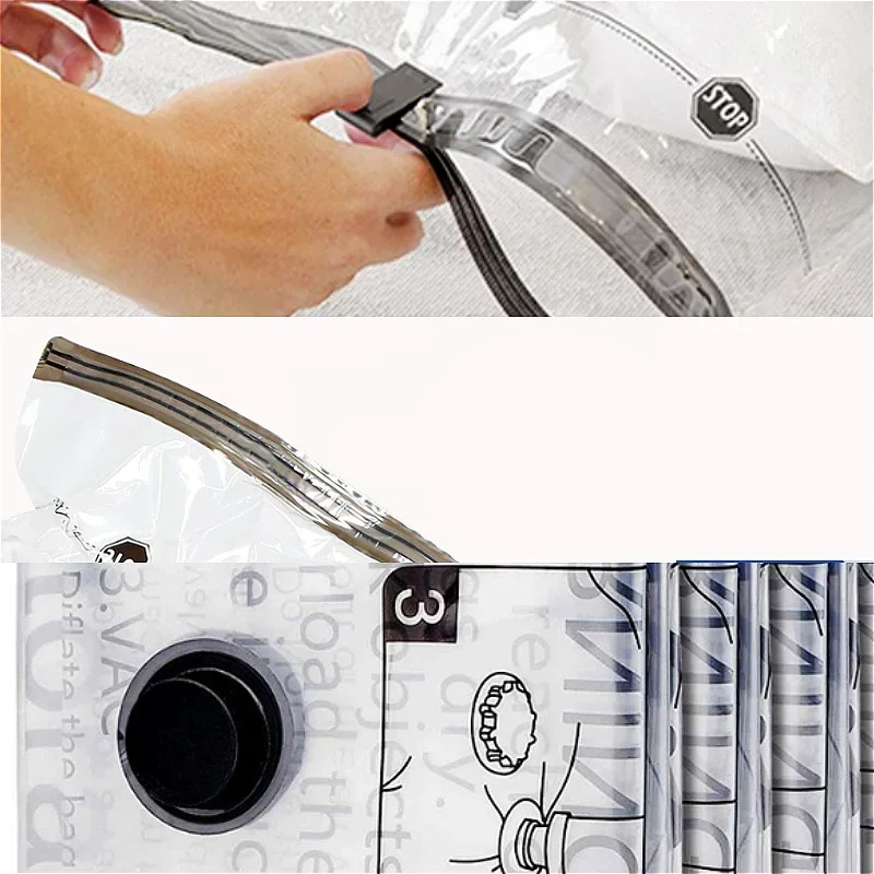 4pcs Vacuum Compression Bag Storage Bag Quilt Clothing Clothes Special Down Jacket Quilt Suitcase Travel Pumping Bag 4