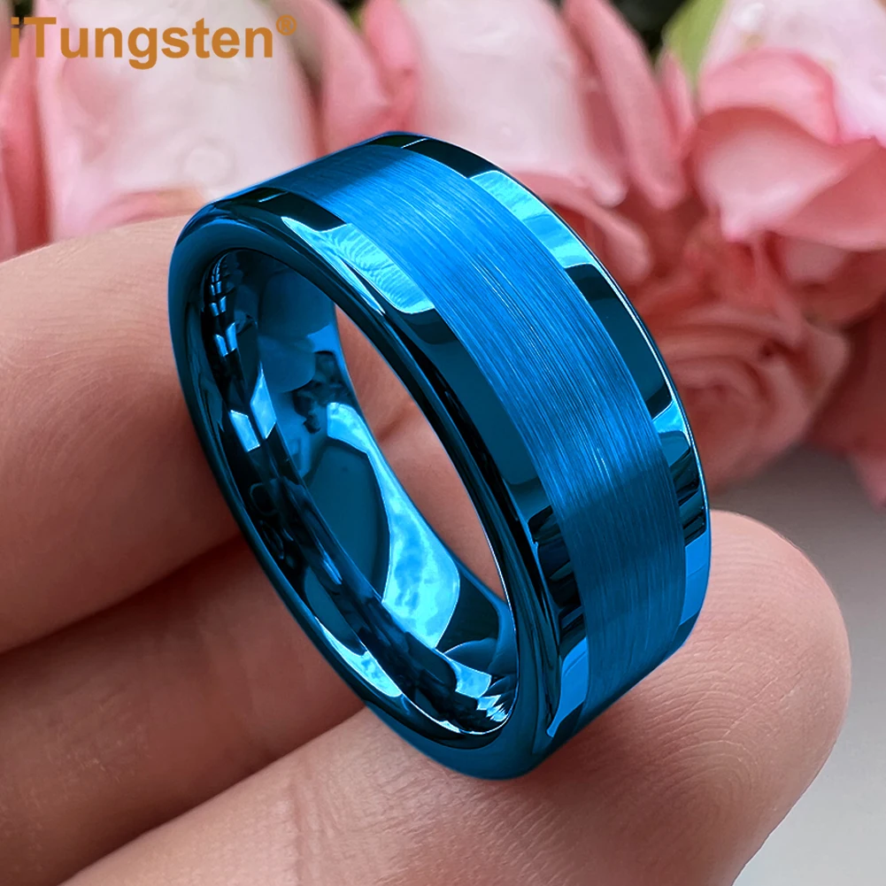 iTungsten 6mm 8mm Tungsten Carbide Ring for Men Women Couple Engagement Wedding Band Flat Matte Polished Finish Comfort Fit itungsten 6mm 8mm 10mm men women tungsten carbide ring engagement wedding band fashion jewelry matte polished finish comfort fit