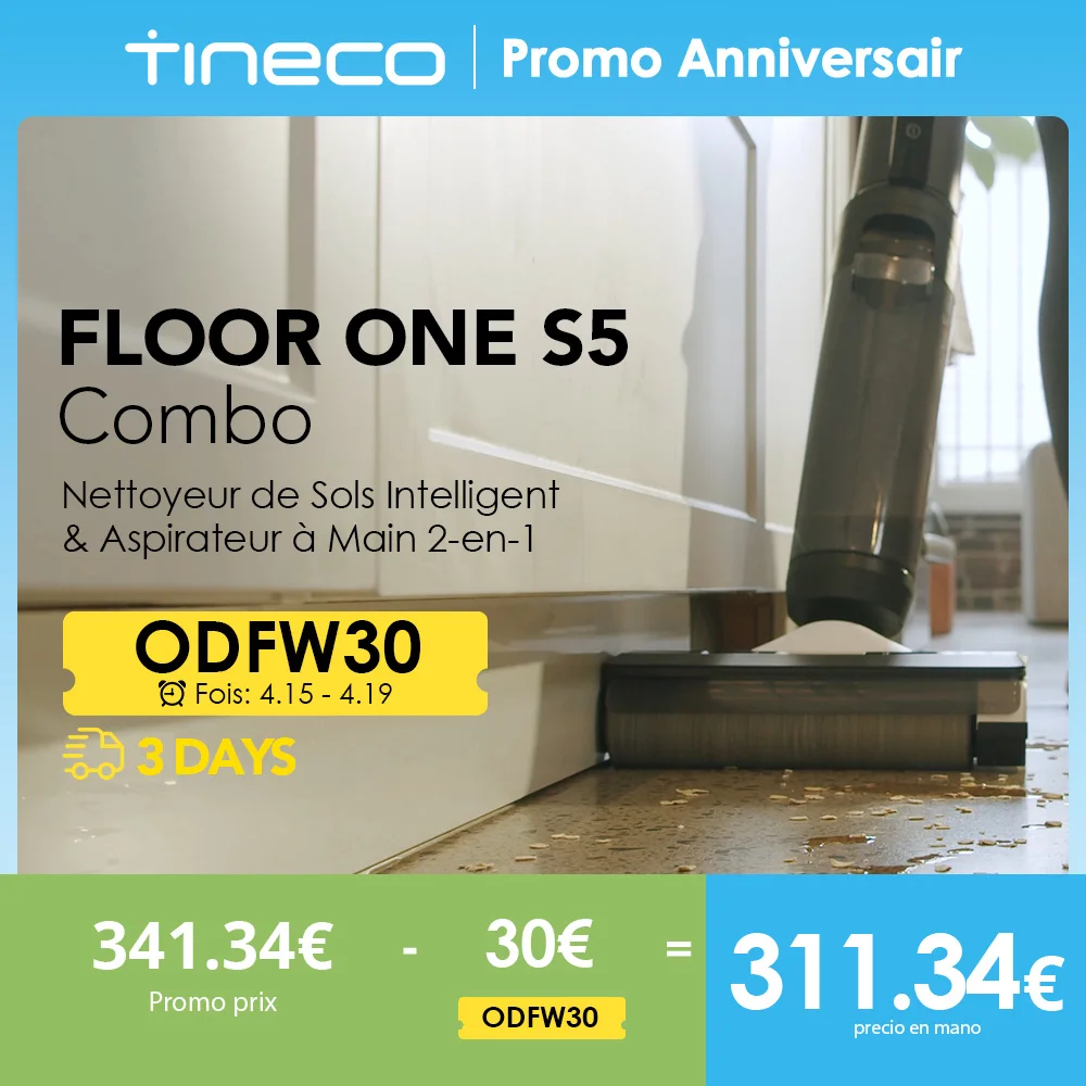 Tineco-Aspirateur sec sans fil Floor One S5, nettoyeur de sol intelligent, vadrouille électrique verticale pour la maison, livres personnelles