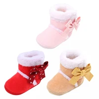 Autumn Winter Warm Newborn Baby Girls Boys Boots Shoes Toddler Soft Sole Fur Snow Boots Infant Toddler Cotton-Padded Shoes 1