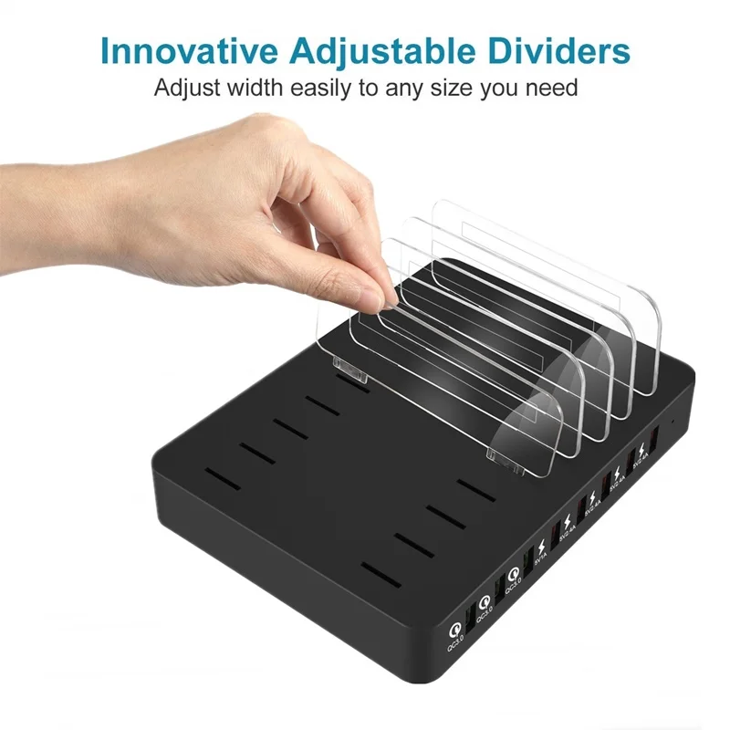 Universal 110W 8 Port Multi USB Charger Stand For IPhone 14 Carregador Quick Charge 3.0 Fast Charger Station For Samsung Xiaomi