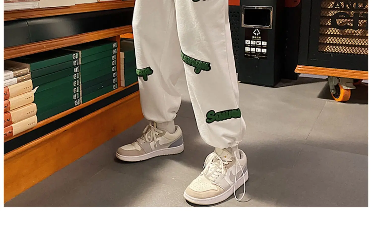 LEGIBLE Spring Autumn Pants Men Casual Loose Sweatpants Male Korean Letter Printed Trousers Man sports pants for men