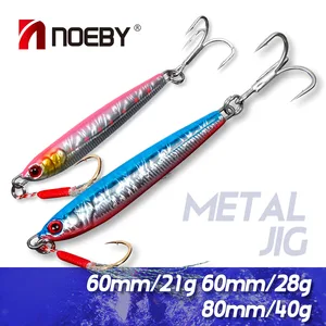 Noeby Metal Jig Fishing Lure 21g 28g 40g Long Casting Hard Bait Spoon Artificial Wobblers Saltwater Winter Fishing Tackle