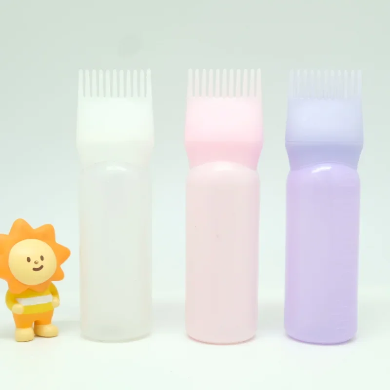 3 Colors Hair Dye Applicator Brush Bottles Dyeing Shampoo Bottle Oil Comb Hair Dye Bottle Applicator Coloring Styling Tool