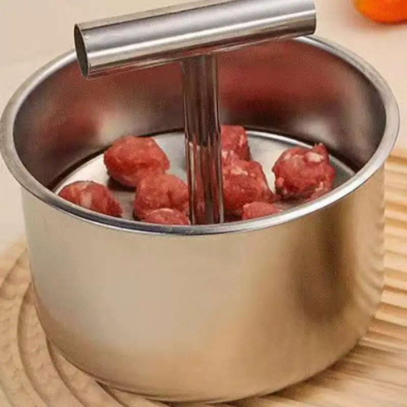 6/12 Holes Household Press Meatball Maker Kitchen Stainless Steel Hand-pressed Multi-functional Meatball Shrimp Slide Mold,meatball maker