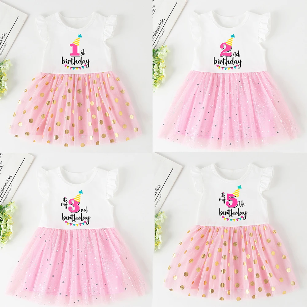 Toddler Birthday Girl Dresses 3 Happy Birthday Dress Girl 3 1 2 3 4