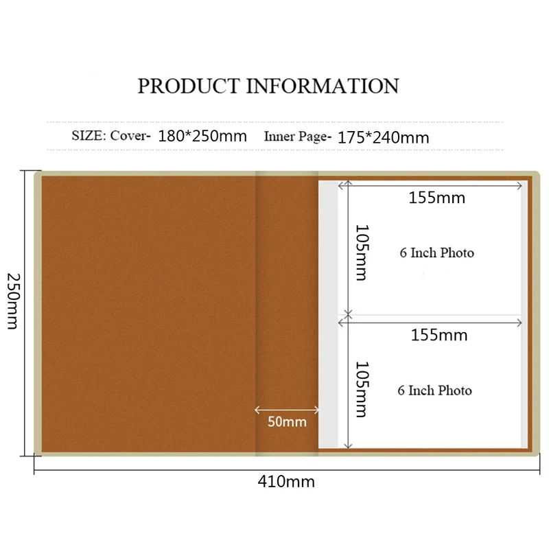 200 포켓 6 인치 사진 앨범 삽입 사진 책 리넨 케이스 그림 앨범 아이 성장 결혼식 메모리 Scarpbook 앨범