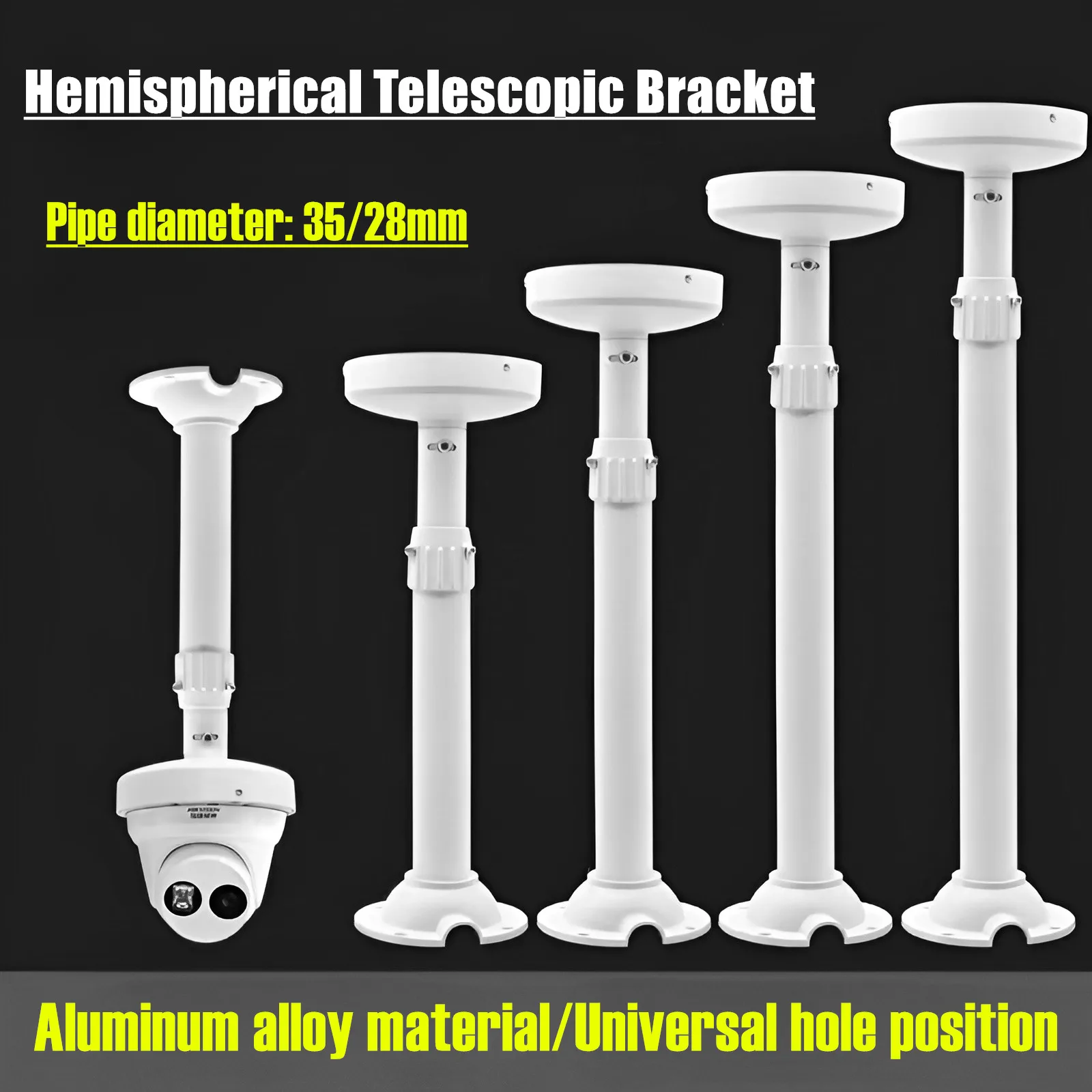 

I-Type Hemispherical Lifting Telescopic Support Surveillance CCTV Ceiling Mount Bracket Holder for Hikvision IP Dome Camera