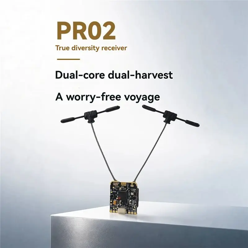 웰메이드-텔레메트리 와이파이 업데이트 ELRS 2.4Ghz 다이버시티 수신기 250Mw 듀얼 T-안테나 장거리 드론 고정익 로봇 보트용