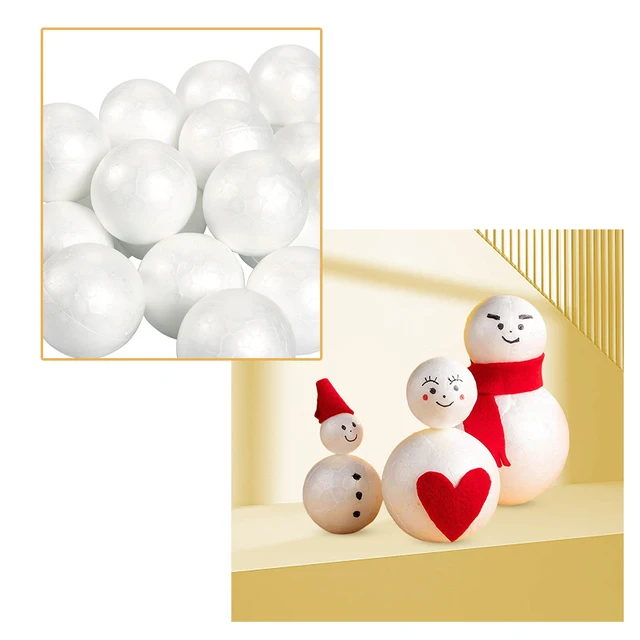 7 Palline Di Polistirolo Bianche Per Decorazioni - Diametro 10 Cm Per Crafting E Fai Da Te - Foto 3