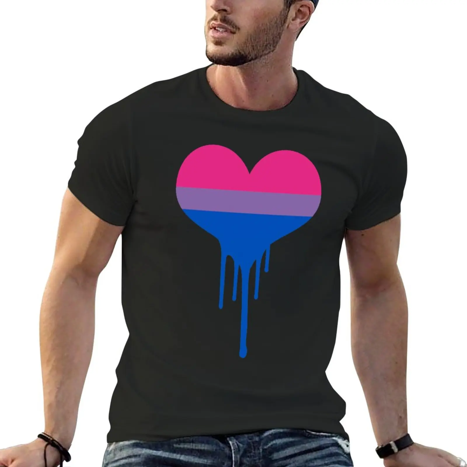 

Bisexual Pride Heart T-Shirt Blouse funny t shirts heavyweight t shirts oversized t shirts mens champion t shirts
