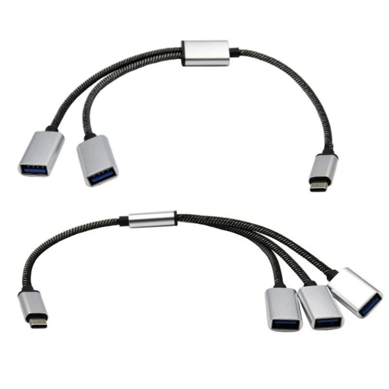 다중 충전 케이블 USB C 분배기 케이블 2/3 in 1 고속 충전 코드 OTG