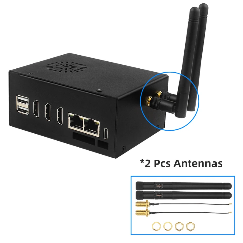 Caixa de Metal Laranja pi Plus Ventilador de Refrigeração 4040 Dissipador de Calor de Alumínio Antena Wifi6 bt Opi Plus gb gb 16 gb - Imagem 5