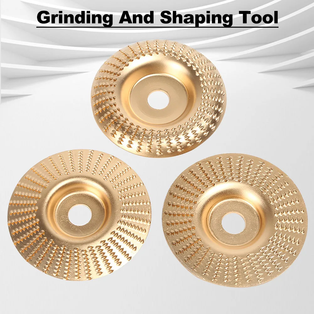 4Inch Woodworking Angle Grinder Molding Wheel High-Carbon Steel Wood Shaping Disc Stump Grinder Angle Wood Carving Disc