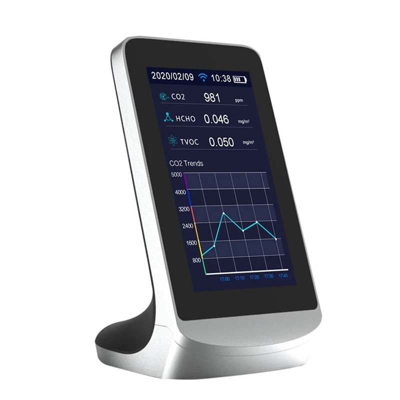 

Газовый тестер CO2 Монитор формальдегида Tuya 10 в 1 WIFI PM2.5 PM10 TVOC HCHO AQI инфракрасный датчик