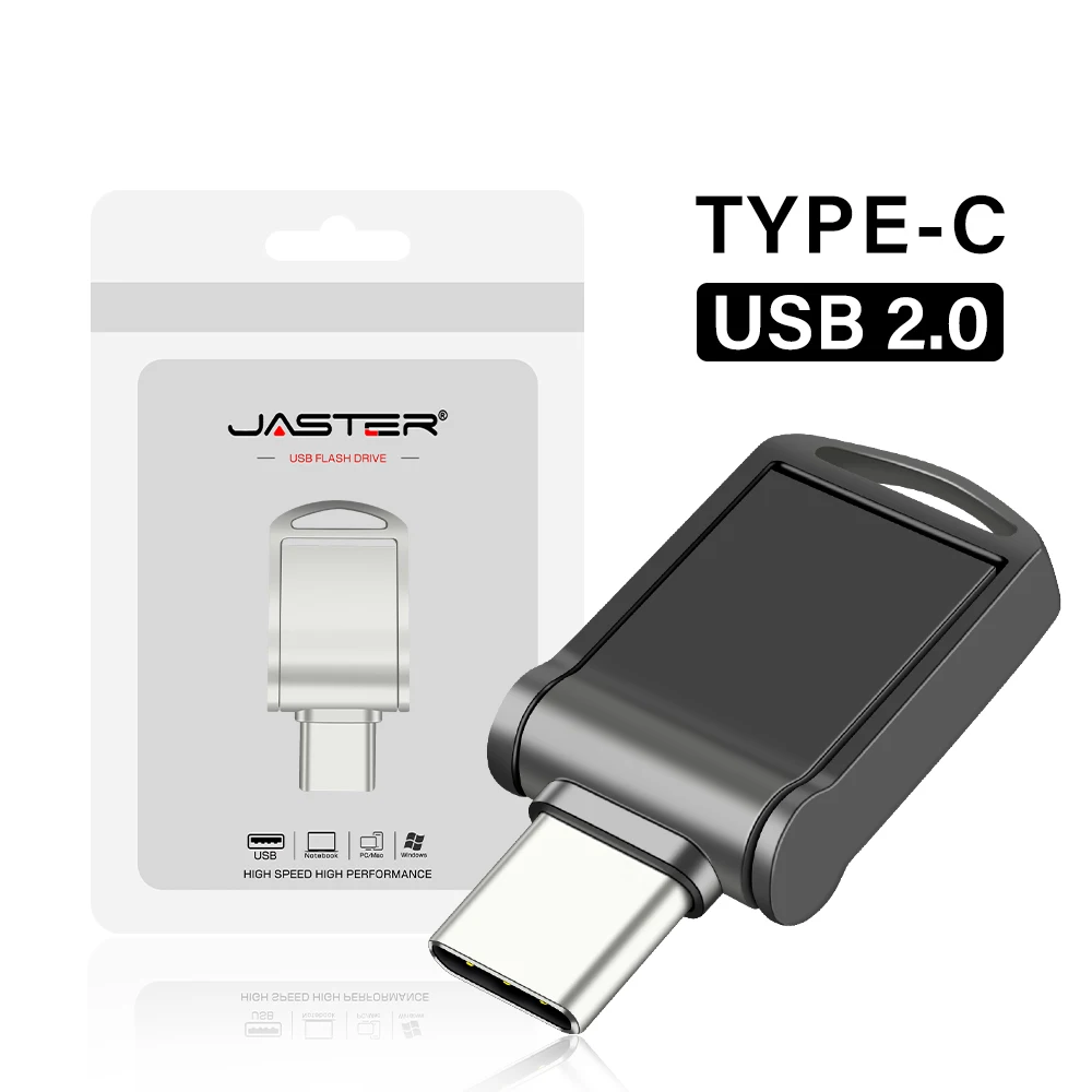 Metal Type-c USB Flash drive Black office professional Memory stick 128GB 64GB 32GB 16GB 8GB Silver 4GB Pen drive 1