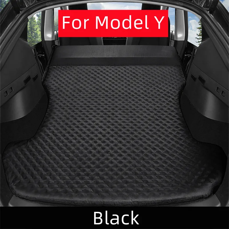 Inflatable Camping Mattress For Tesla Model 3 Model Y-Inflatable Air Mattress Outdoor Camping Inflatable Special Suede Fabric Car Travel Bed Inflatable Air Bed Car Sleeping Mattress Camping Mattress Inflatable Camping Mattress