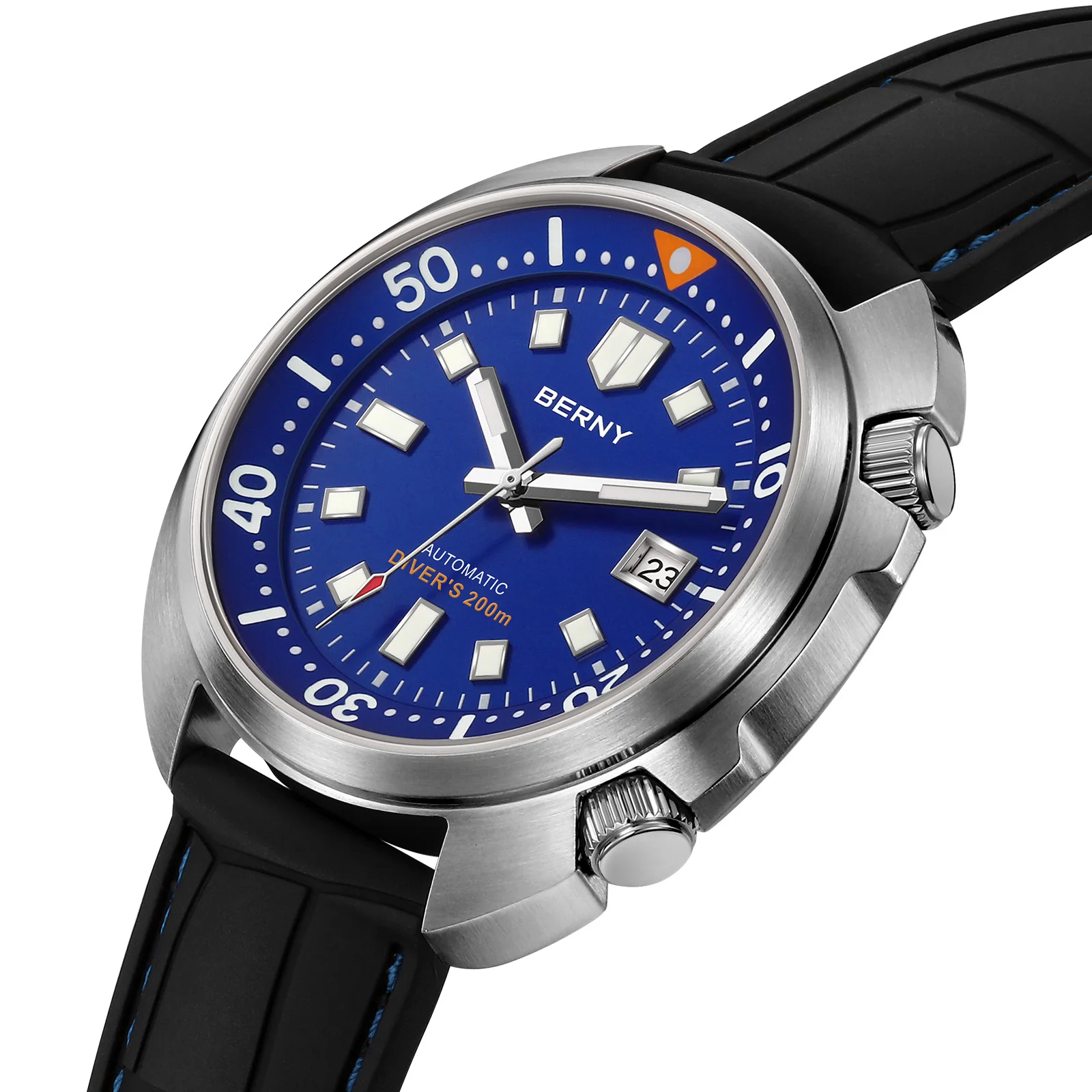 BERNY 20ATM Automatic Diver Watch for Men Luxury Sapphire Supper Luminous Dive Watch Original Design NH35 Sport Men Diving