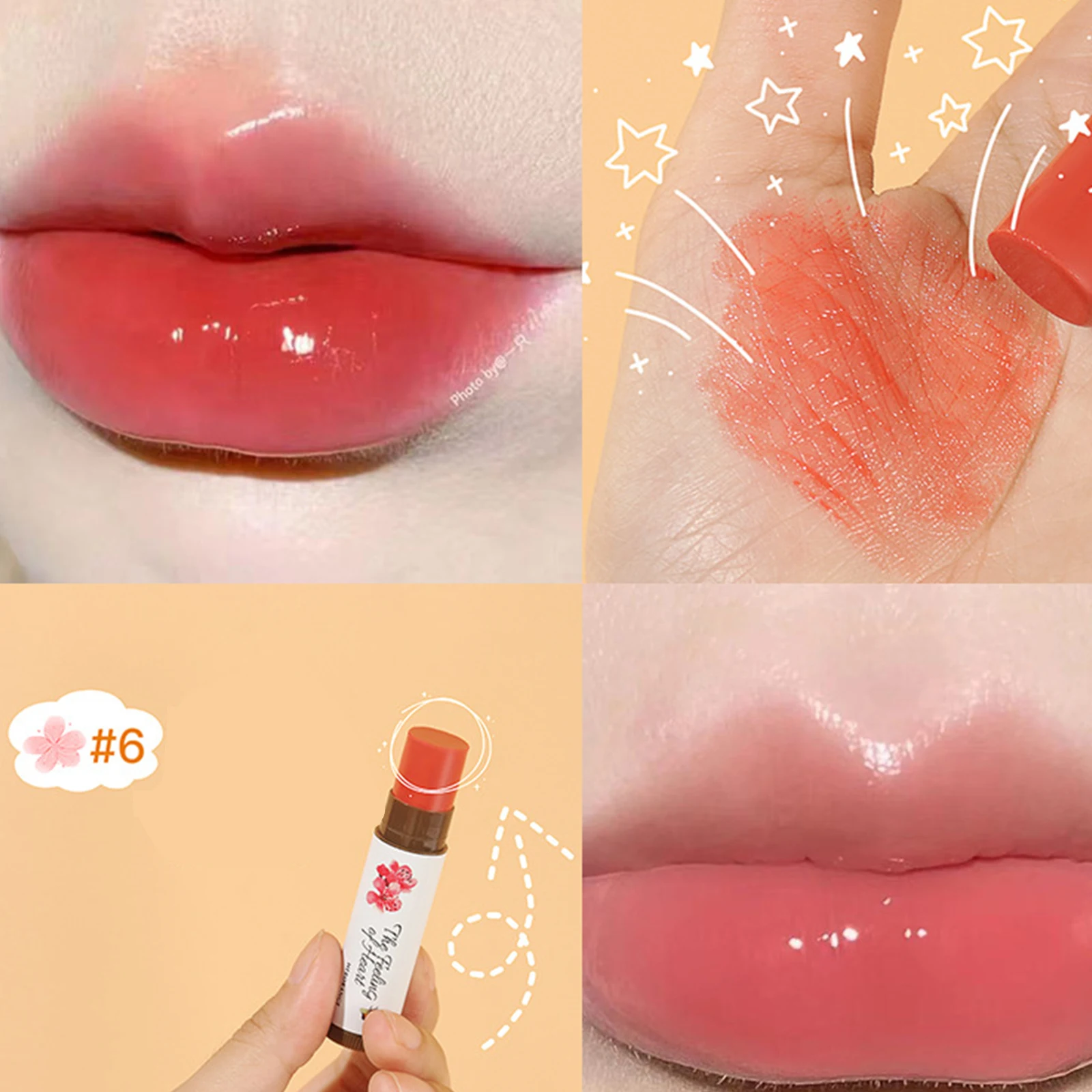 

Fruity Lip Balm Moisturizing Nourishing Lip Gloss Natural Temperature Change Color Lipstick Makeup Cosmetics Lip Skin Care