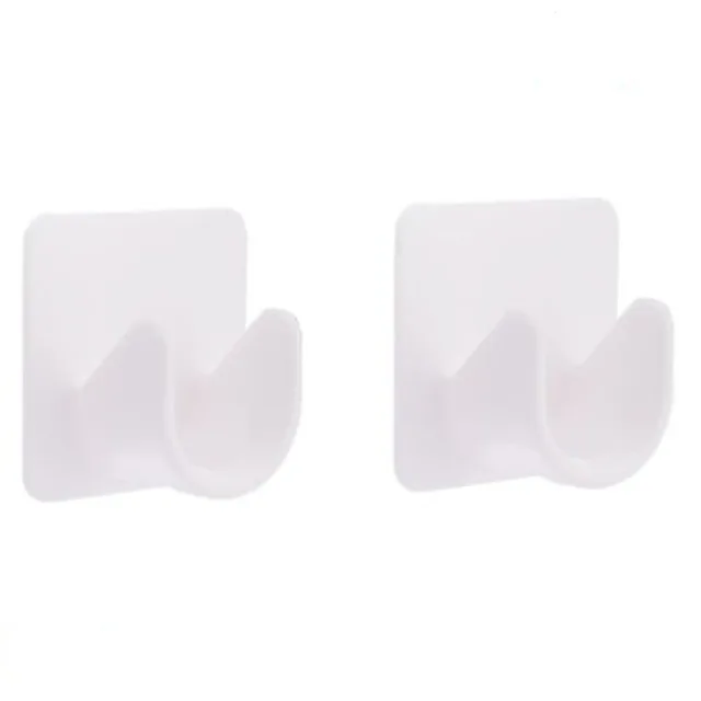 2Pcs Gyűrűs Horgos Lyuk Nélküli Erős Ragasztó Törülköző Rúd Fürdőfüggöny Rögzítő Tartókészlet Teleszkópos Függönyrúd Tartó - Image 6