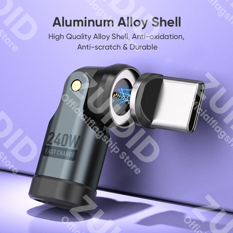 9-Pin USB C to Type C Magnetic OTG Adapter PD240W thumbnail 9