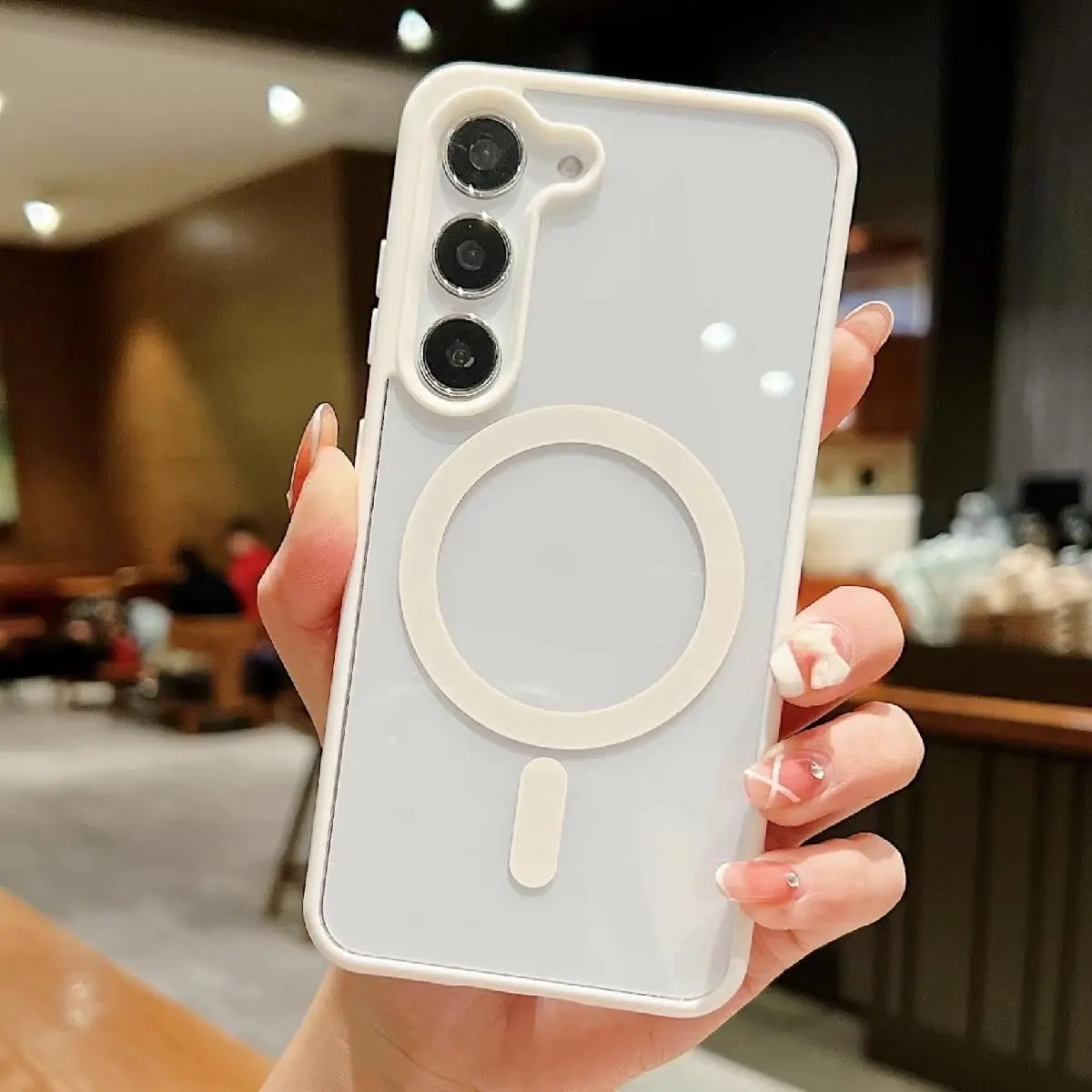 Colorful Macaron Acrylic Clear Phone Case with Magsafe Compatibility