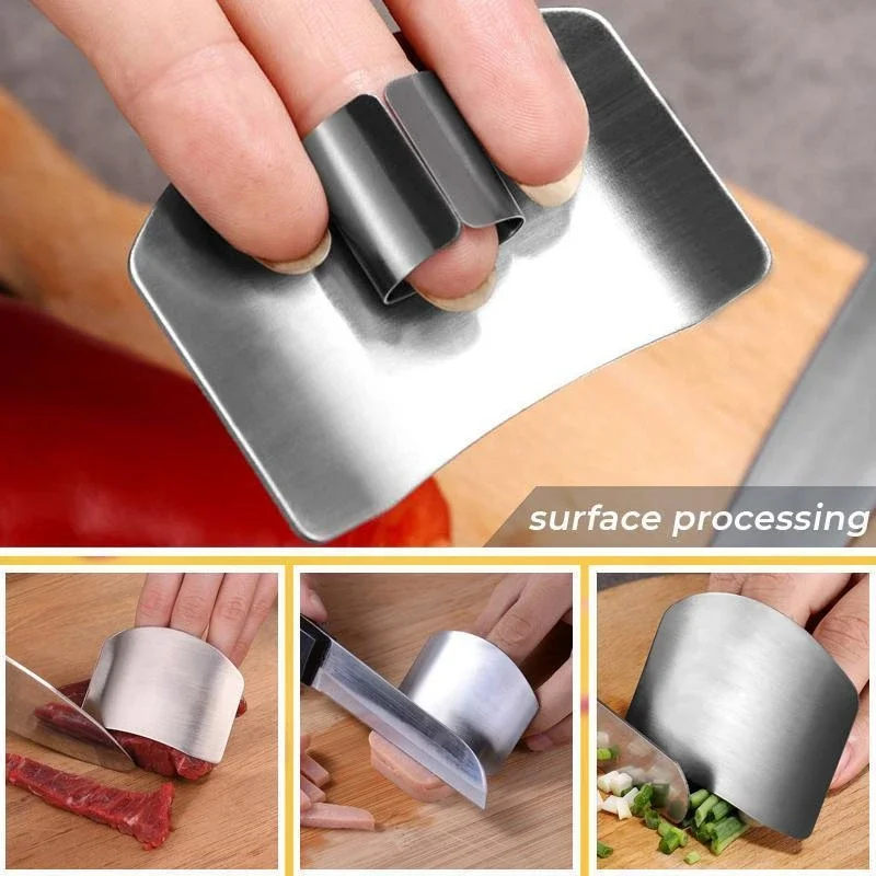 Kitchen Tool Accessories Stainless Steel Finger Guard Safety Vegetable Cutter Hand Guard Tool Kitchen Cut Finger Protector finger protector finger guard